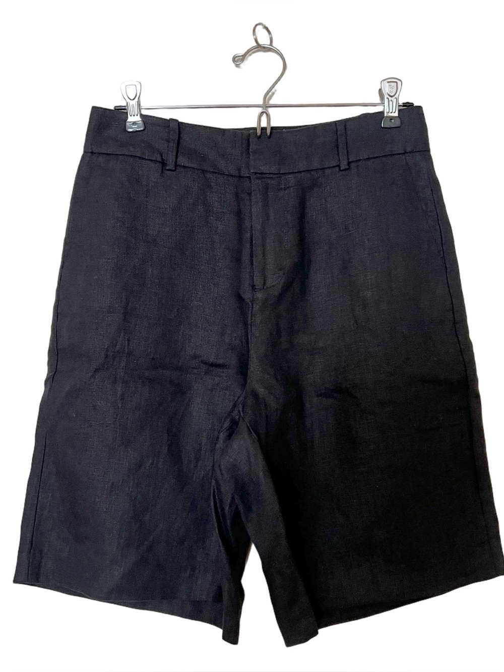 Contemporaine Simons Black Linen Trouser Shorts - Sz 2